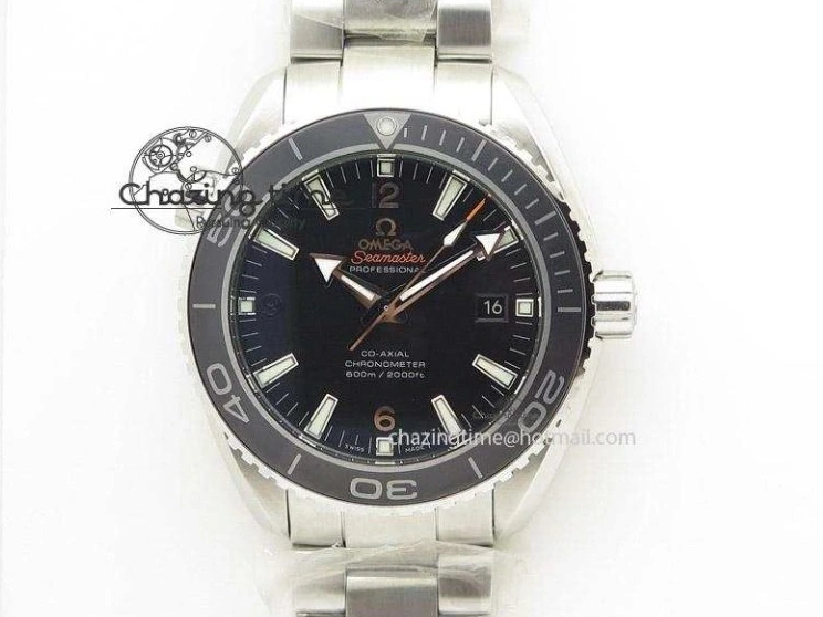 0520 2018 Seamaster Diver 300M OMF Best Edition Black Ceramic Black Dial on SS Bracelet A8800 (Black Balance Wheel) Breathable 7959